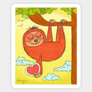 Valentine for Sloth Sticker